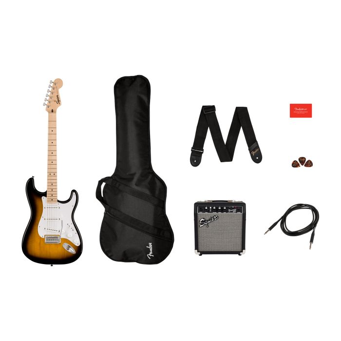 Fender Squier pack Sonic Stratocaster mn sunburst main product photo