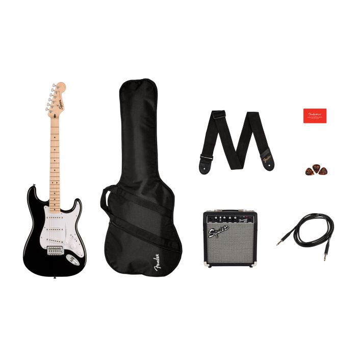 Fender Squier pack Sonic Stratocaster mn black main product photo