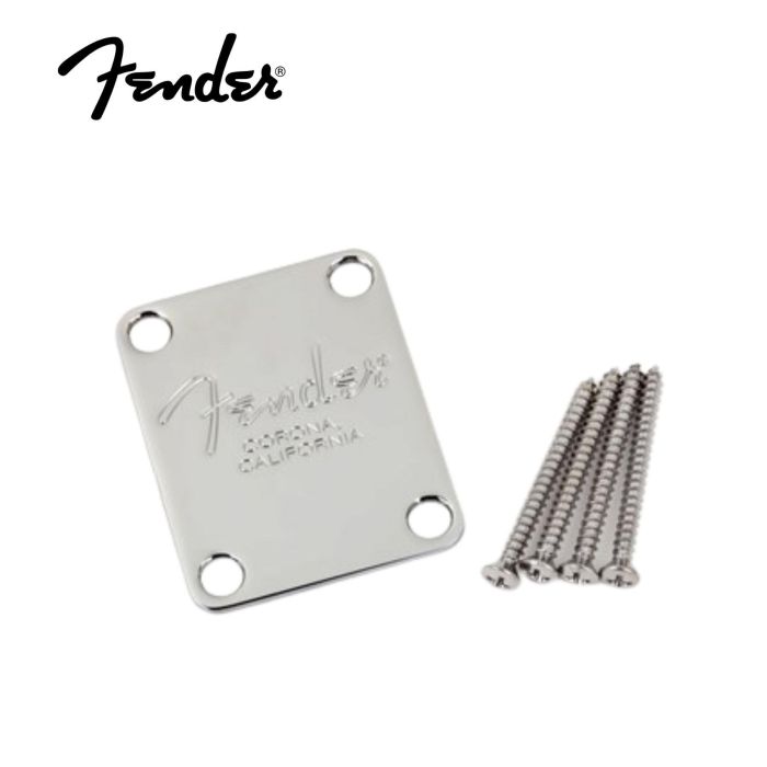Piastra manico basso Fender American con logo chrome main product photo
