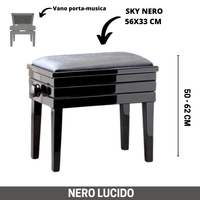 CGM 125 NERO LUCIDA PORTA MUSICA main product photo