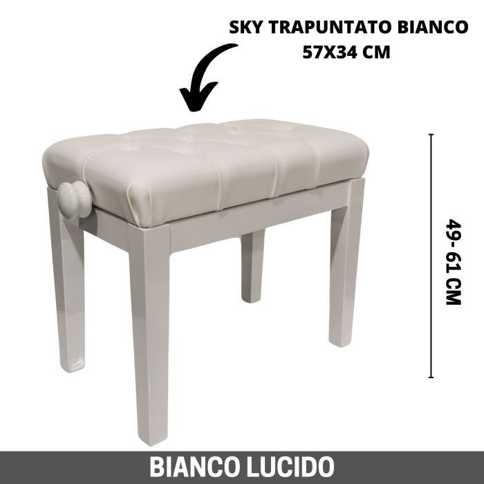 CGM 125 BIANCO LUCIDO TRAPUNTATA main product photo