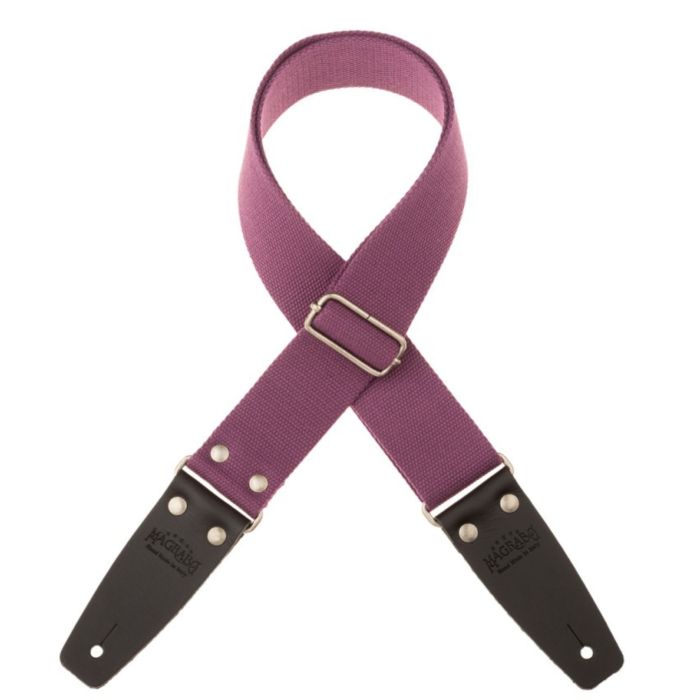 Magrabo' Tracolla chitarra Stripe SC Entry prugna terminali neri fibbia argento 5cm main product photo