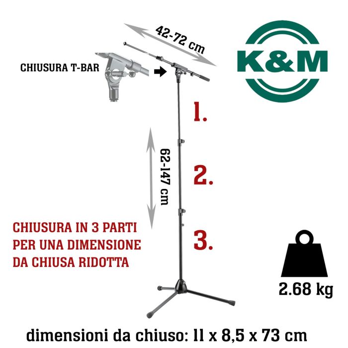 Asta Microfono giraffa K&M 25200-300-55 main product photo