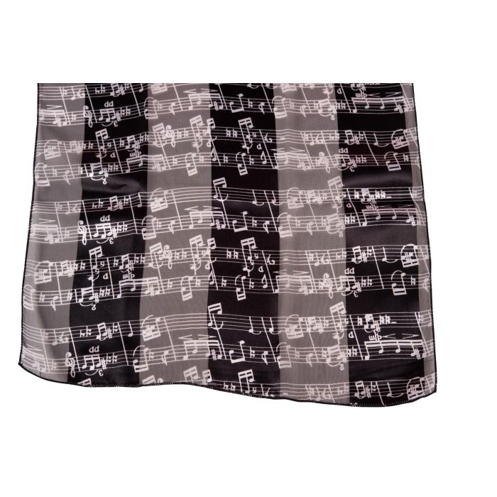 Musik-Boutique foulard nero con spartito bianco main product photo