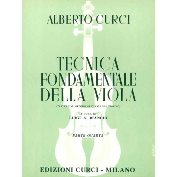 Curci Tecnica fondamentale della viola parte quarta main product photo