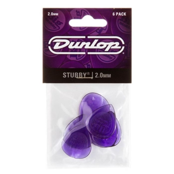 Blister plettri Dunlop 474P2.0 Stubby Jazz 6pz 2mm main product photo