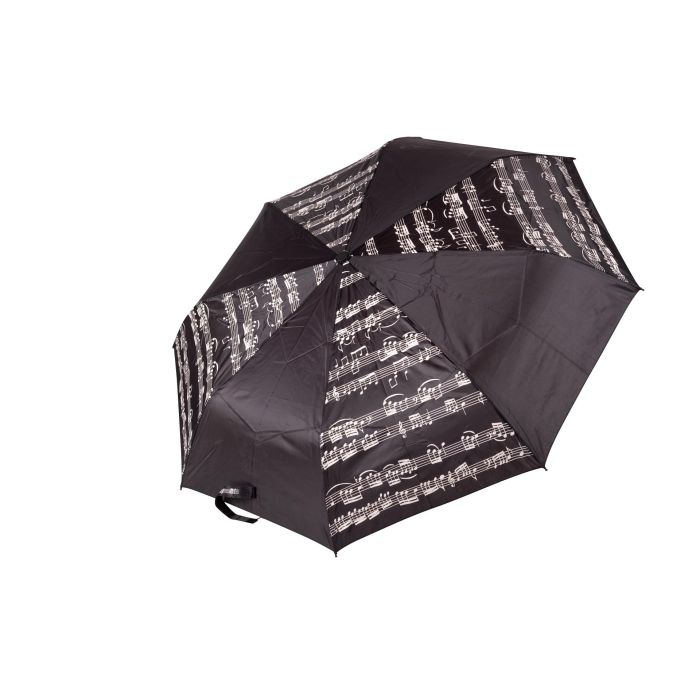 Ombrello mini nero con pentagramma bianco Musikboutique main product photo