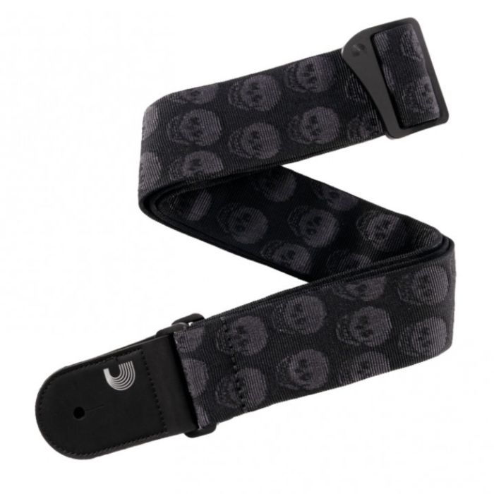 D'Addario 50TB00 Tracolla chitarra Skulls Black 5cm main product photo