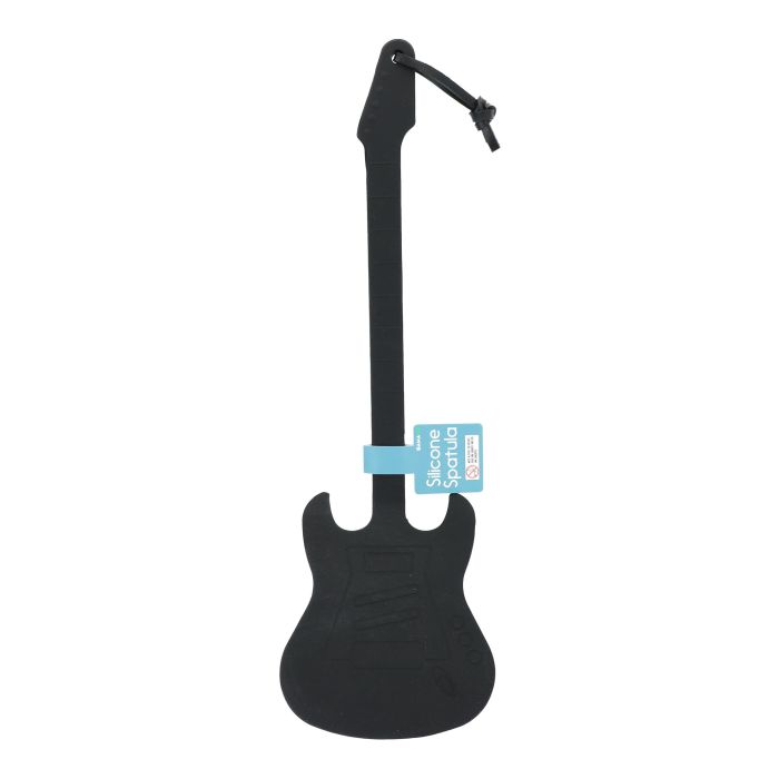Spatola a forma di chitarra elettrica nera Musikboutique main product photo