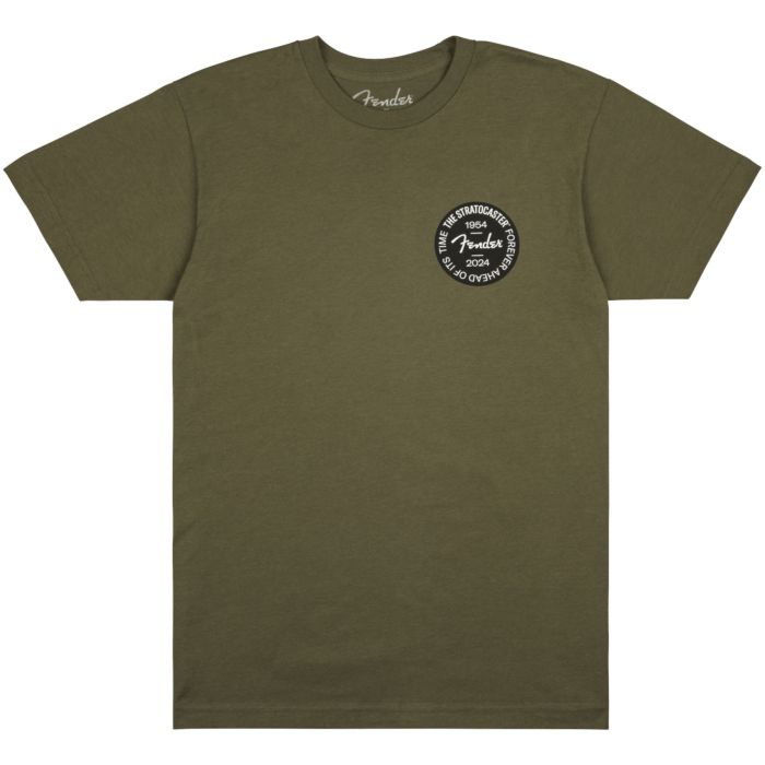 Fender Stratocaster 70th Anniversary Badge tee olive XXL T-Shirt main product photo