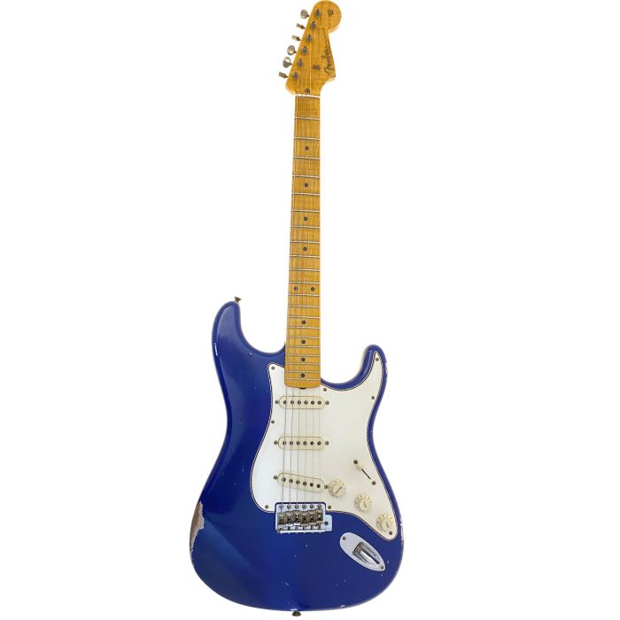 Fender '58 Custom Stratocaster Relic flag blue mbdb mn con custodia main product photo