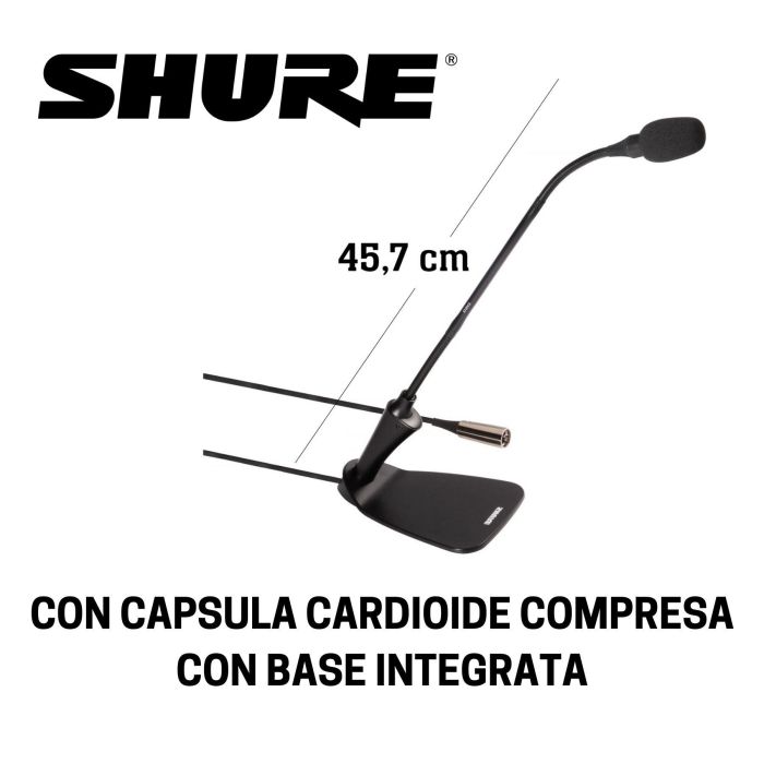 Microfono collo d'oca Shure con base CVG18DBC main product photo