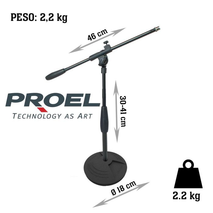 Asta Microfono da tavolo Proel DST140BK main product photo