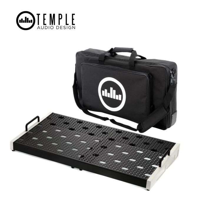 Pedalboard Temple Audio Design DUO-24 vintage white con borsa main product photo