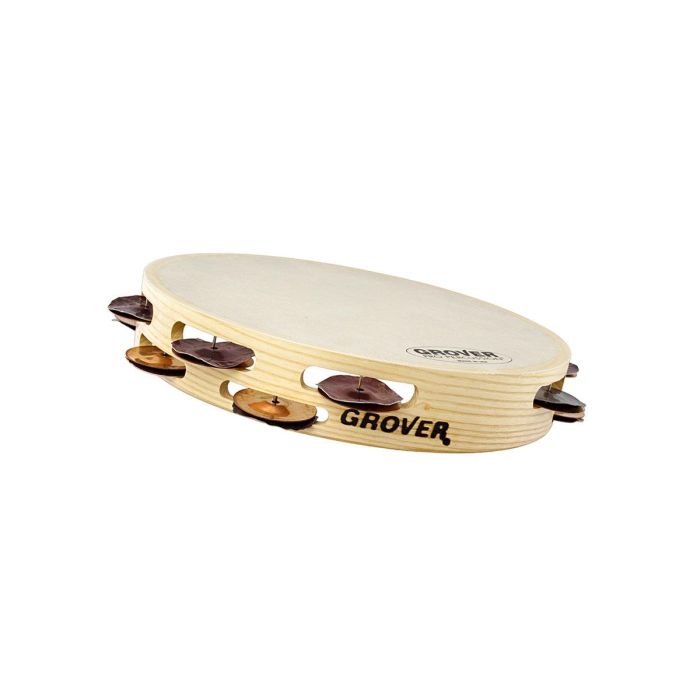 Tamburello Grover T2HTSPHB 10" piattini alpacca argentata e bronzo pelle naturale main product photo