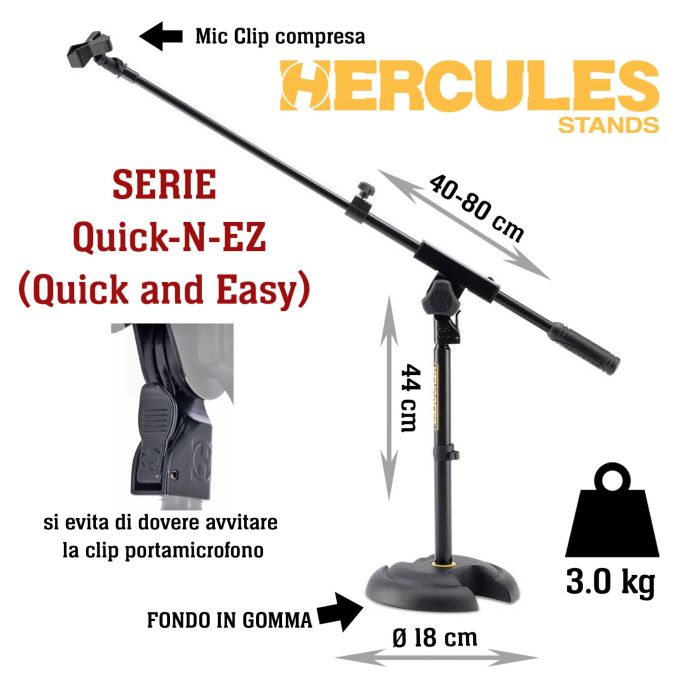 Asta Microfono nana Hercules MS120B main product photo