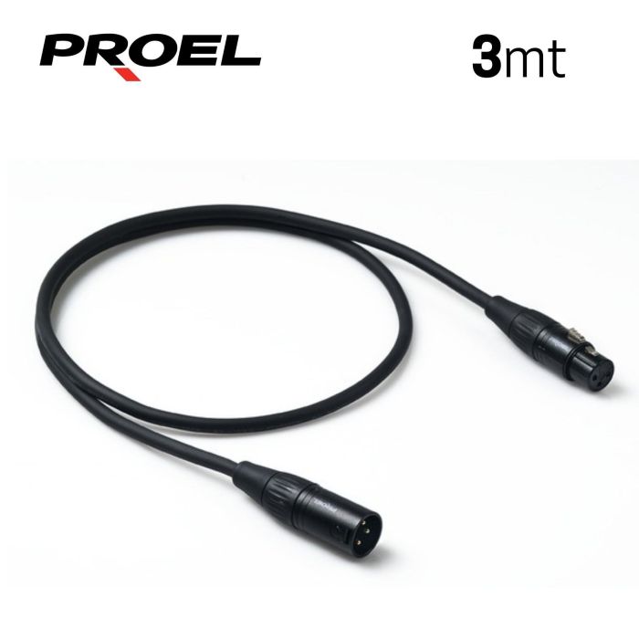 Cavo XLR/XLR 3 mt Proel Challenge connettore Proel main product photo