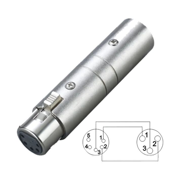 Proel Adattatore XLR Femmina 5 poli - XLR Maschio 3 poli DMX main product photo