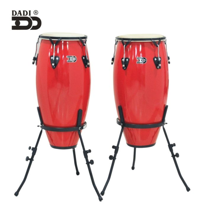 Congas 10"+11" Dadi in fibra red con supporti main product photo