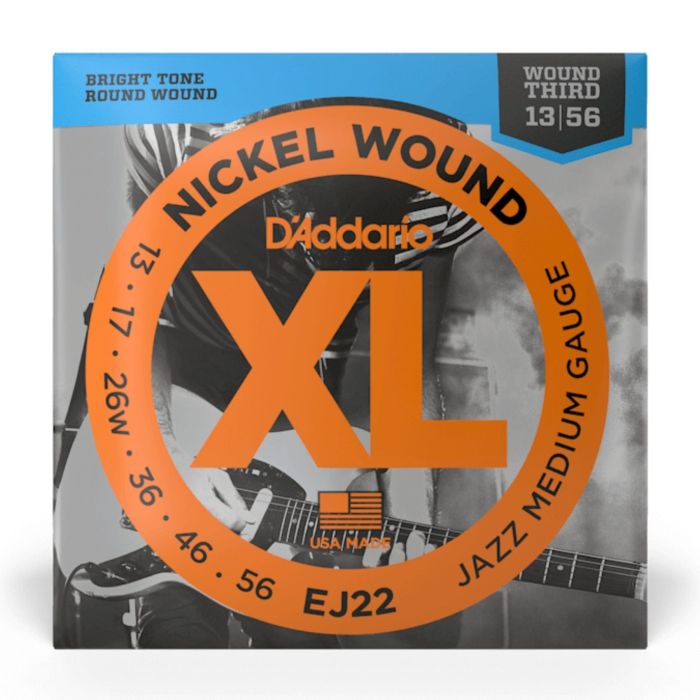 Corde elettrica D`Addario EJ22 nickel wound XL jazz medium 13-56 main product photo