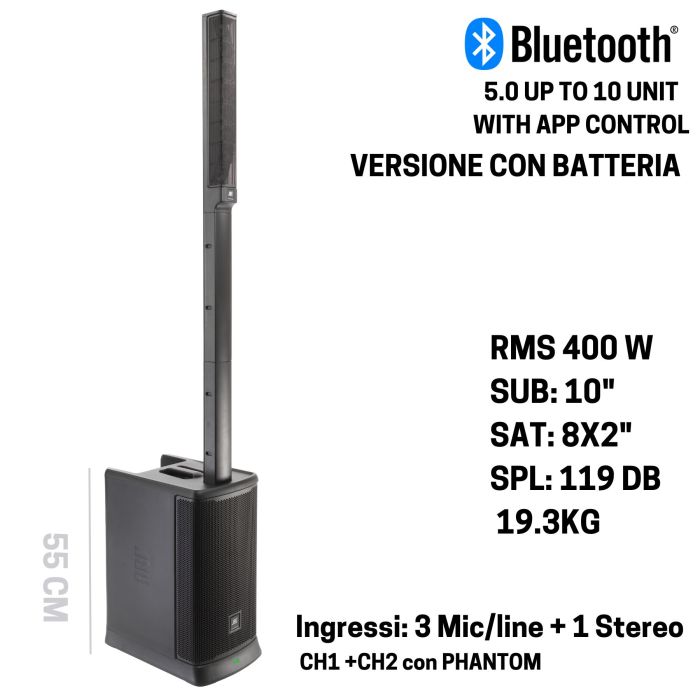 JBL EON ONE MK2 nero con batteria ricaricabile main product photo