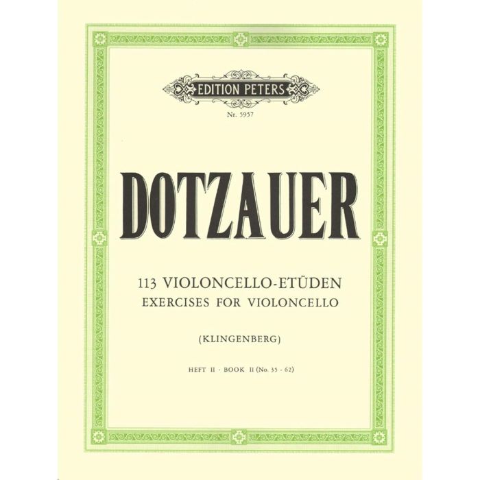 113 Etudes 2 Friedrich Dotzauer Book Cello main product photo