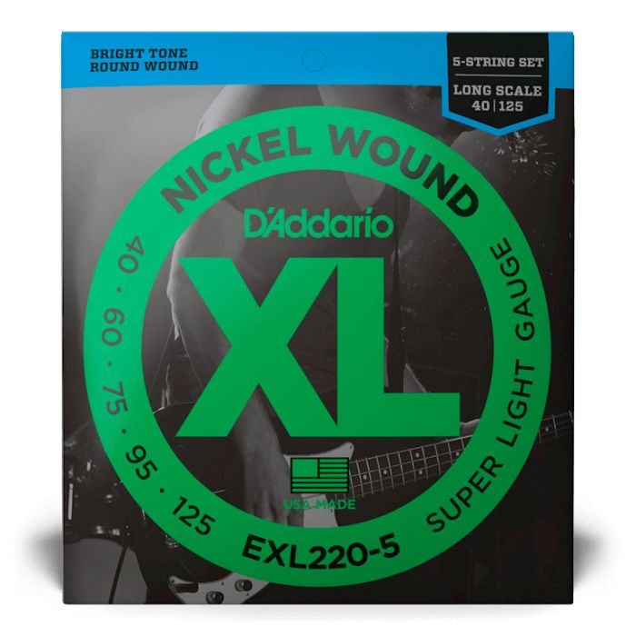 D`Addario EXL220-5 40-125 nickel wound super light main product photo