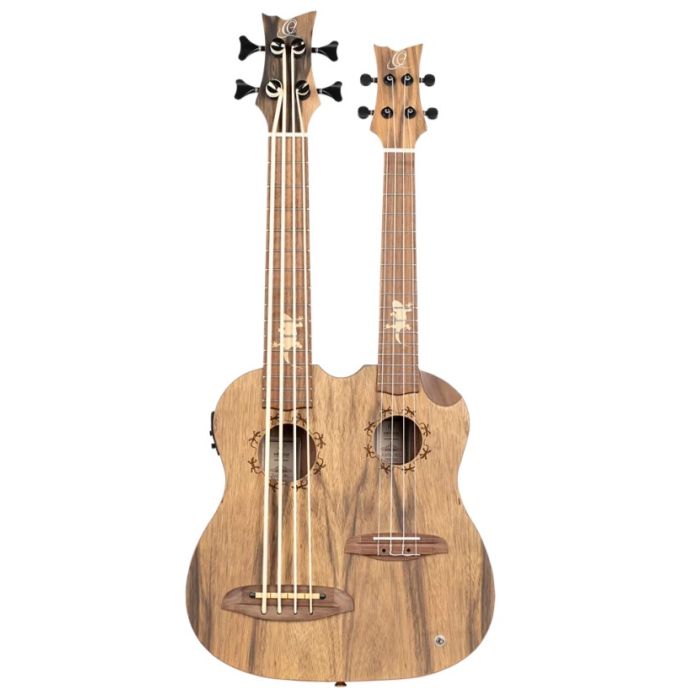 Ukulele Basso e tenore elettrificato Ortega Hydra-BSTE doppio manico con borsa main product photo