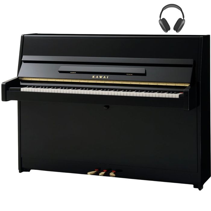 Pianoforte Verticale Kawai K15 ATX3L nero lucido main product photo