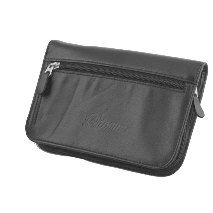 Porta Bocchino 4 Bocchini Tromba in Pelle Nero main product photo