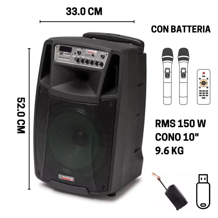 Box con 2 palmari Audio Design M2 10W/L 300w main product photo