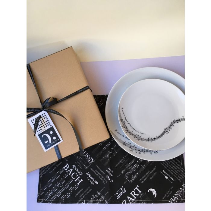 Set da tavola piatto, piattino e tovaglietta Musicgift main product photo