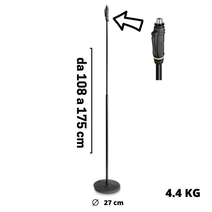 Asta Microfono dritta Gravity MS 231 HB h.108/175 cm peso: 4,4 kg main product photo
