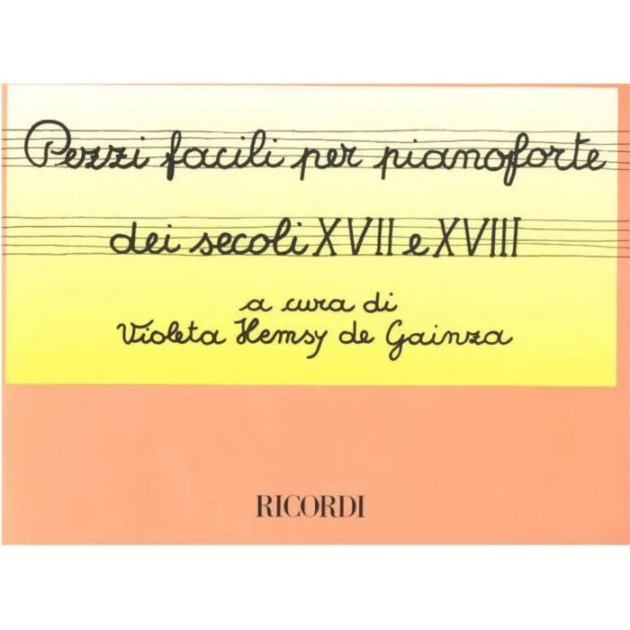 V. Hemsy de Gainza Pezzi facili per pianoforte dei secoli XVII e XVIII Vol.1 main product photo