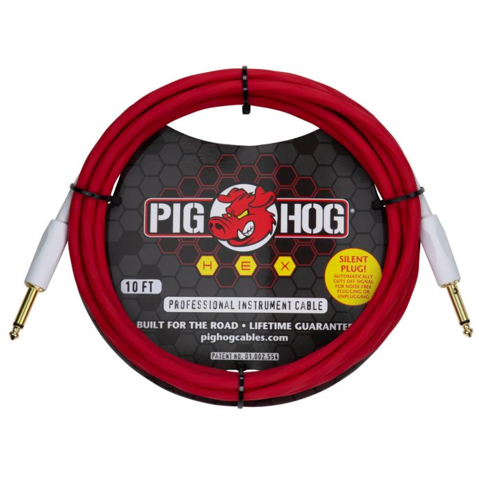 Pig Hog Cavo jack/jack 3 mt Hex Silent plug candy apple red main product photo