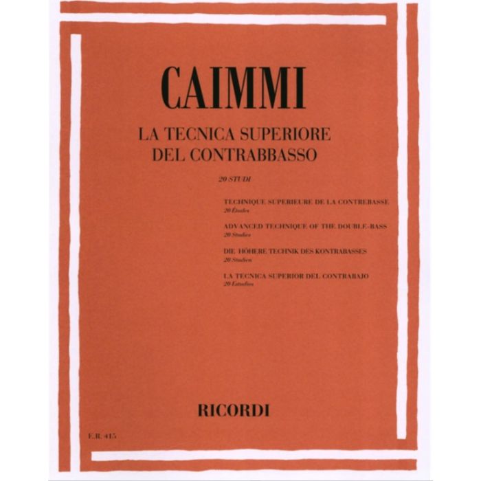 I.Caimmi Tecnica Superiore Del Contrabbasso main product photo