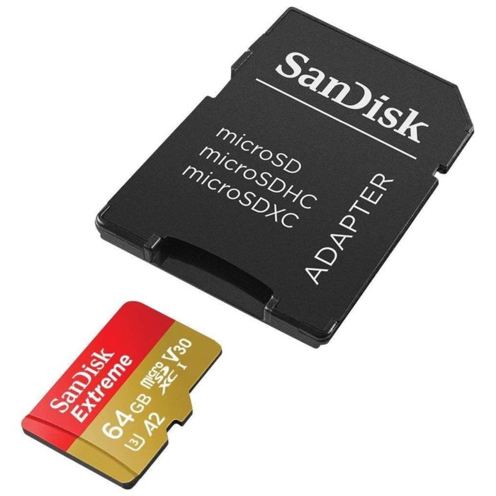 SanDisk Extreme 64GB microSDXC+ SD Adapter Sd Card main product photo