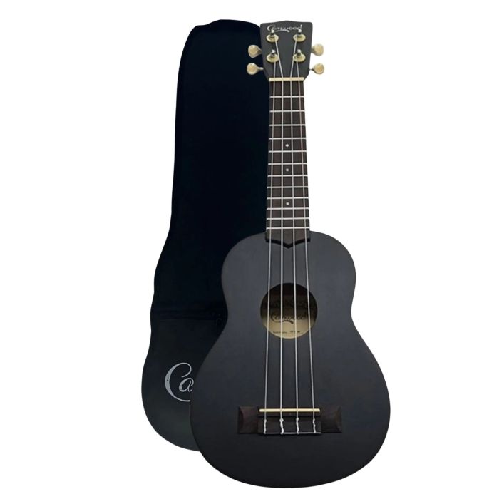 Ukulele soprano Camwood black con borsa main product photo