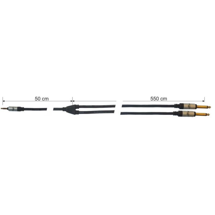 Cavo mini jack st/2 jack mono 6 mt Audiodesign main product photo