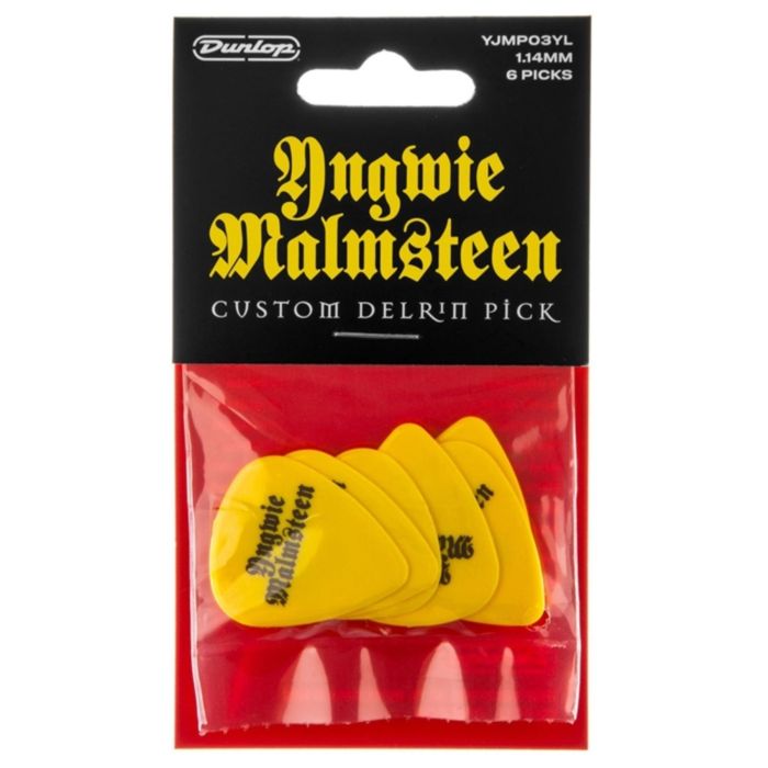 Dunlop YJMP03YL Malmsteen Custom Delrin Pick Blister plettri 6pz main product photo