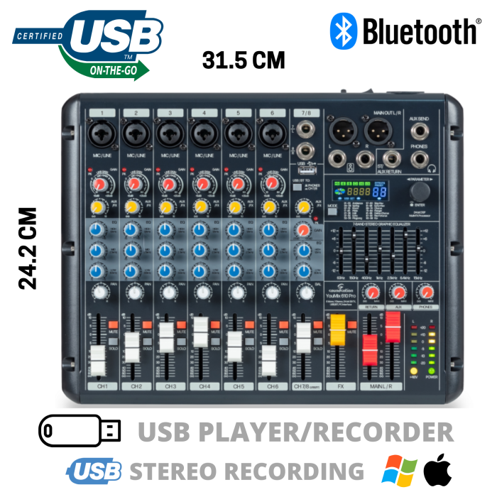 Soundsation YOUMIX 610 PRO Mixer Con Effetti main product photo