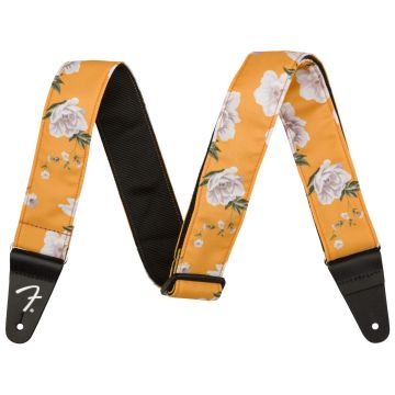 Fender Floral Guitar Strap Gray Marigold