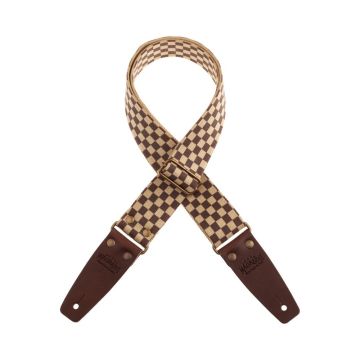 Tracolla chitarra Magrabo' SC Retrò Chess terminali marroni fibbia ottone 5 cm Tracolla chitarra Magrabo' SC Retrò Chess terminali marroni fibbia ottone 5 cm