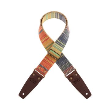 Tracolla chitarra Magrabo' SC Retrò Rainbow terminali marroni fibbia ottone 5 cm Tracolla chitarra Magrabo' SC Retrò Rainbow terminali marroni fibbia ottone 5 cm
