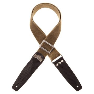 Magrabo' Tracolla chitarra SC cotone lavato verde oliva terminali twinkle neri fibbia argento 5cm