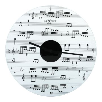Orologio Musik-Boutique da muro in vetro 