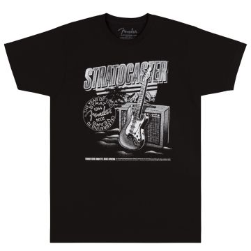 T-Shirt Fender Stratocaster 70th Anniversary Tee Black M