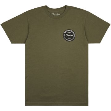 Fender Stratocaster 70th Anniversary Badge tee olive M T-Shirt 