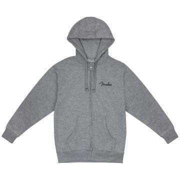 Felpa Fender Spaghetti Small Logo Zip Front Hoodie Athletic Gray XXL
