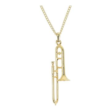 Collana Musikboutique con pendente Trombone argentata